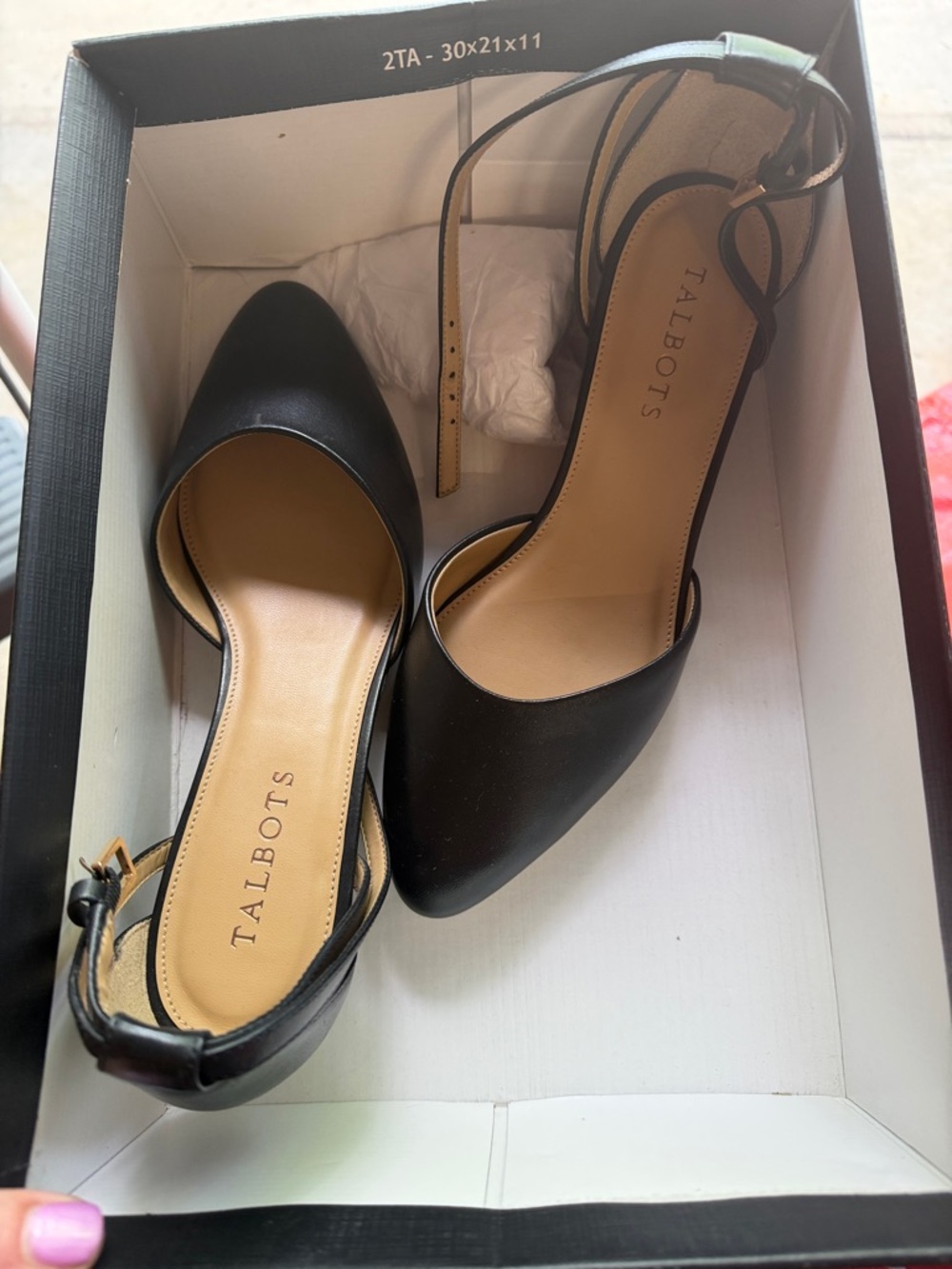 Talbots LANEY D'ORSAY NAPPA WEDGES Size 7 - Picture 2 of 3